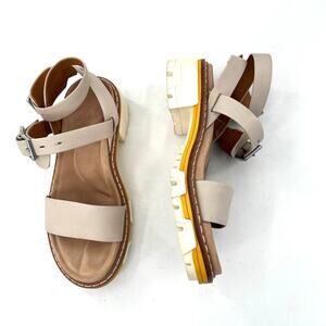 Rag & bone Shiloh women’s leather lug sole strap buckle sandal. Designer